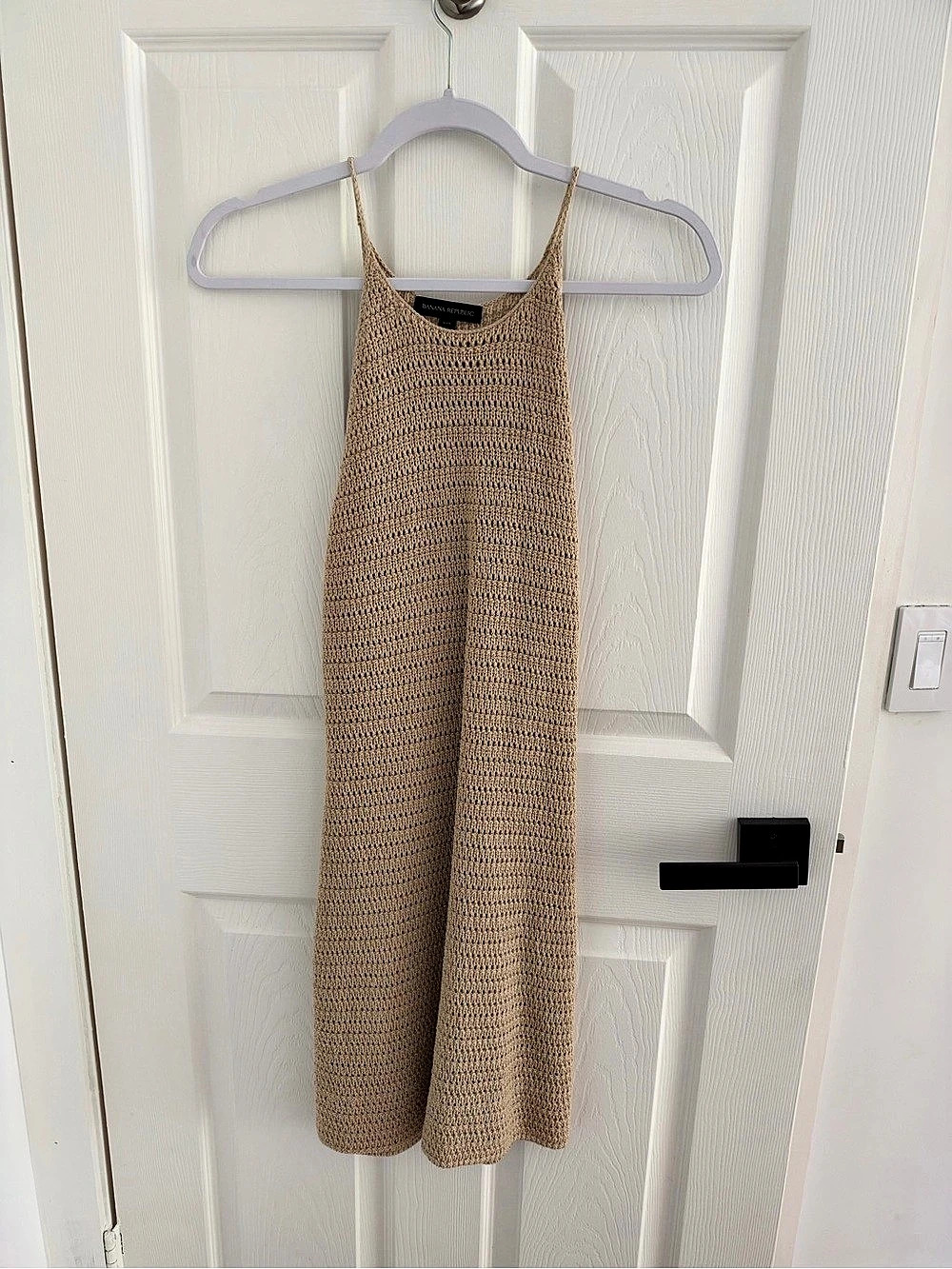 Banana Republic Crochet Maxi Dress in Brown Size Medium Petite